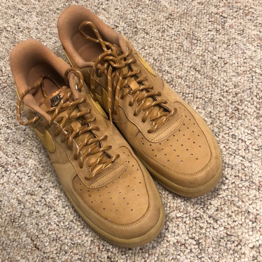 Tan suede Nike Air Force 1